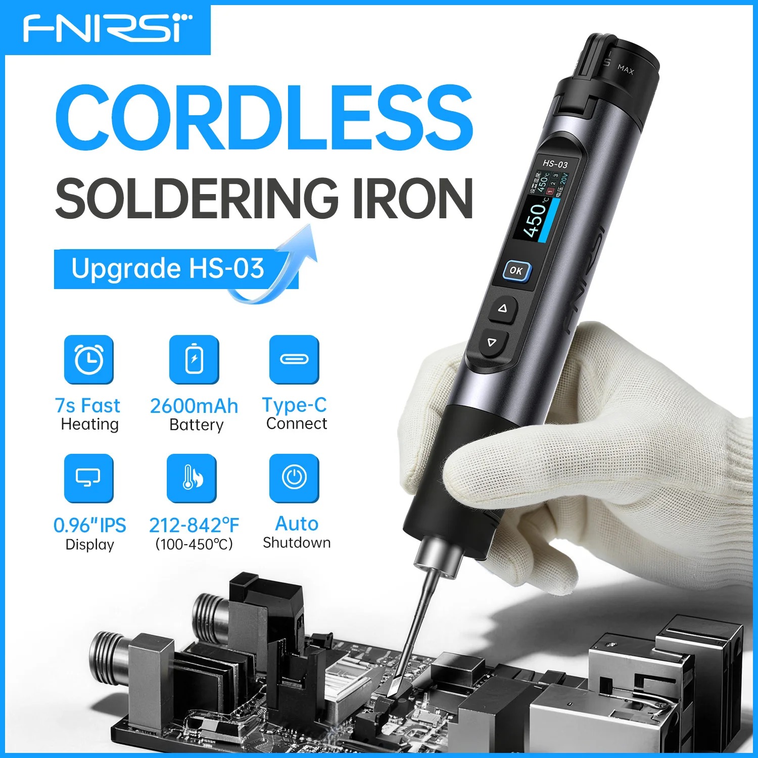 Electronics Repair Plus - HS03 Plus 100-450 ° Saldatore Cordless