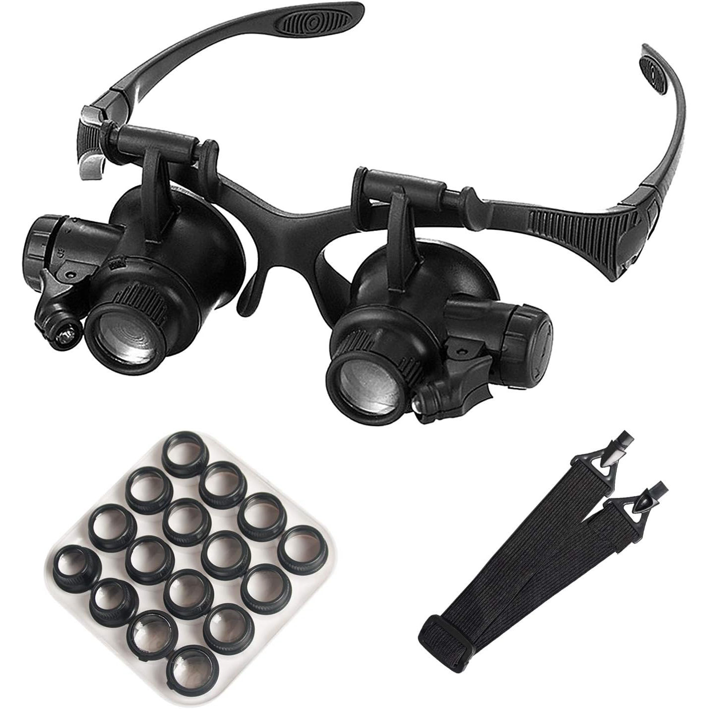 Electronics Repair Glasses - Lente d'ingrandimento montata sulla testa con