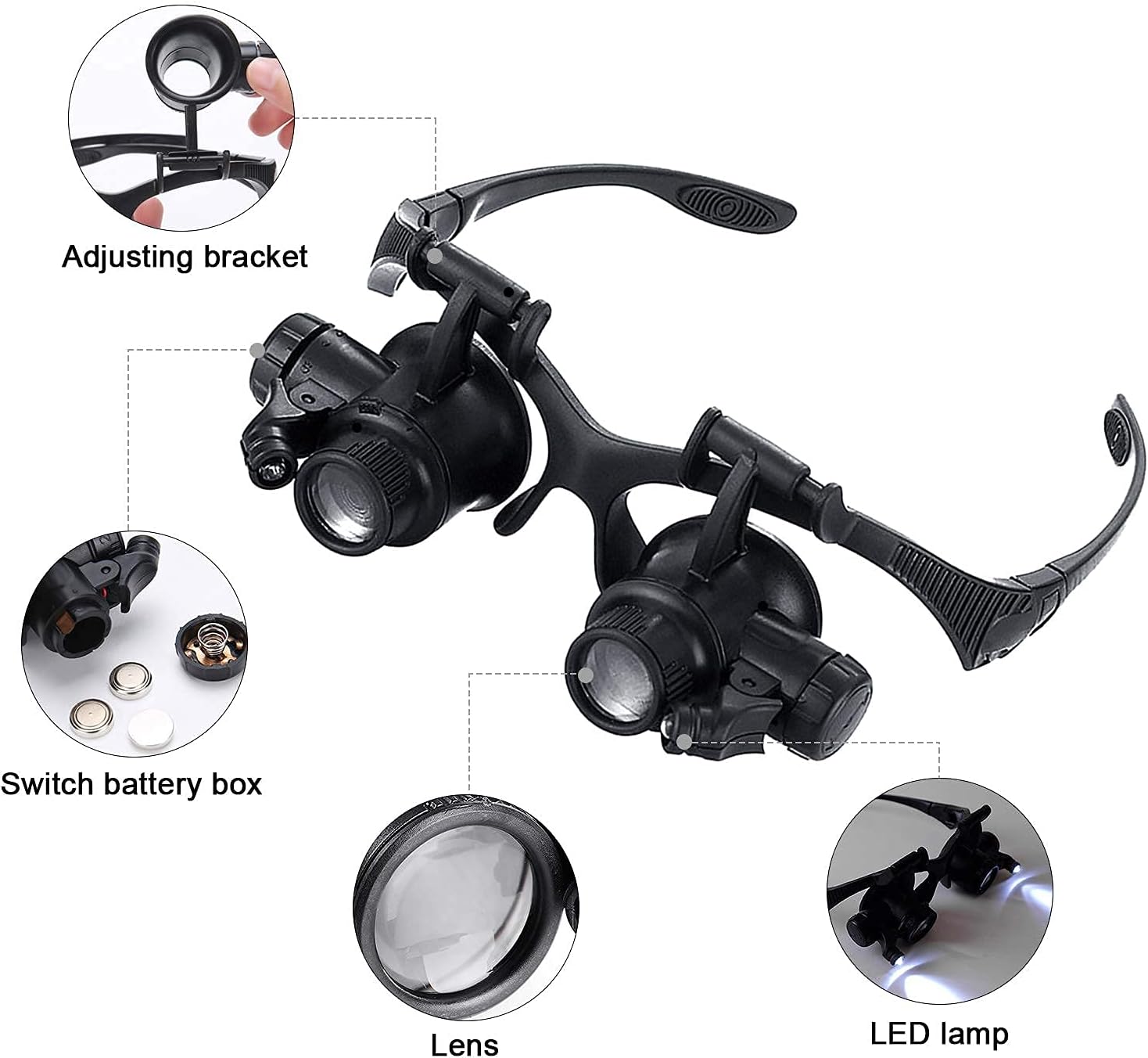 Lente d'ingrandimento montata  - Electronics Repair Glasses recensione e prezzo