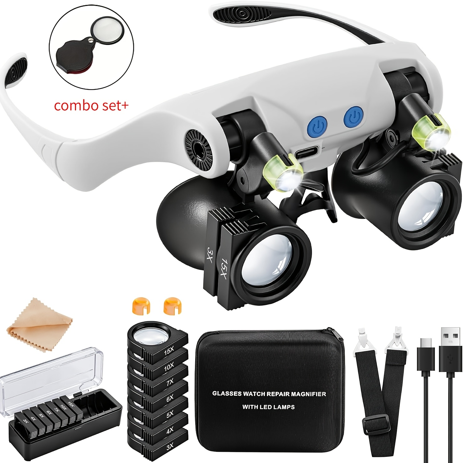 Occhiali ingrandenti a LED da  - Electronics Repair Glasses recensione e prezzo