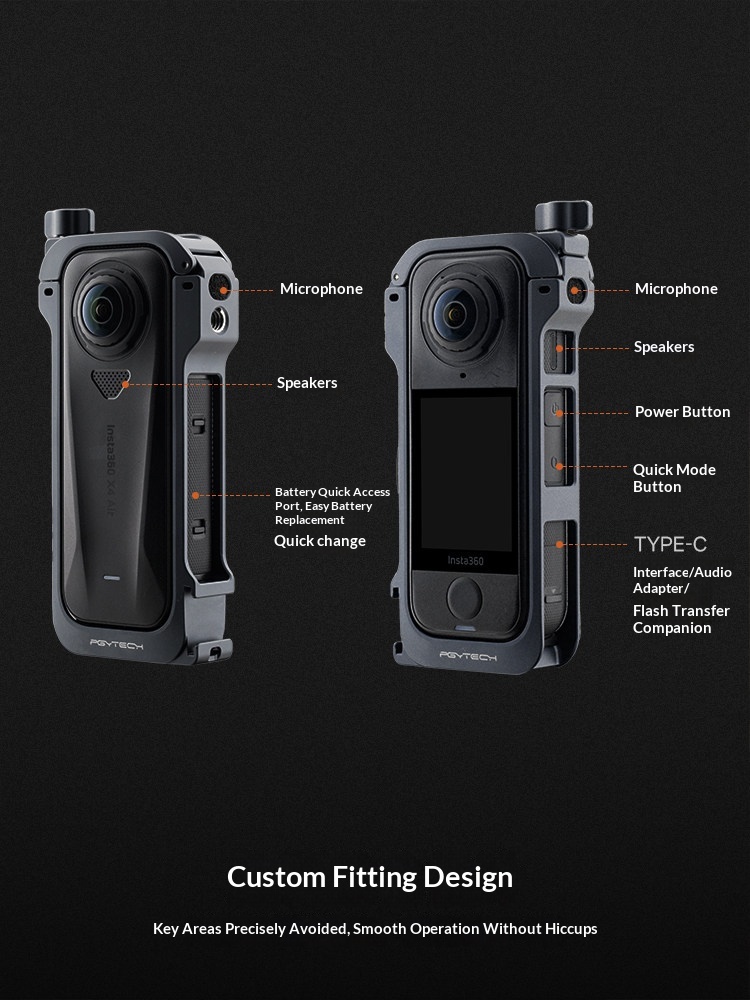 PGYTECH Gabbia per Fotocamera  - Insta360 Camera X4 recensione e prezzo
