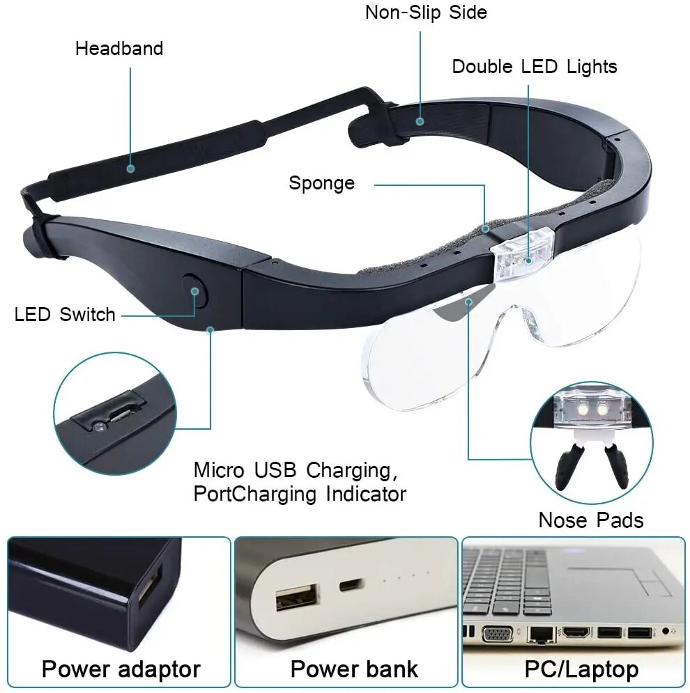 Lenti d'ingrandimento montate  - Electronics Repair Glasses recensione e prezzo
